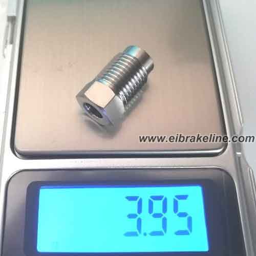 M12x1 Titanium Male Fitting Type B for ISO Double Flare 6mm Brake Line
