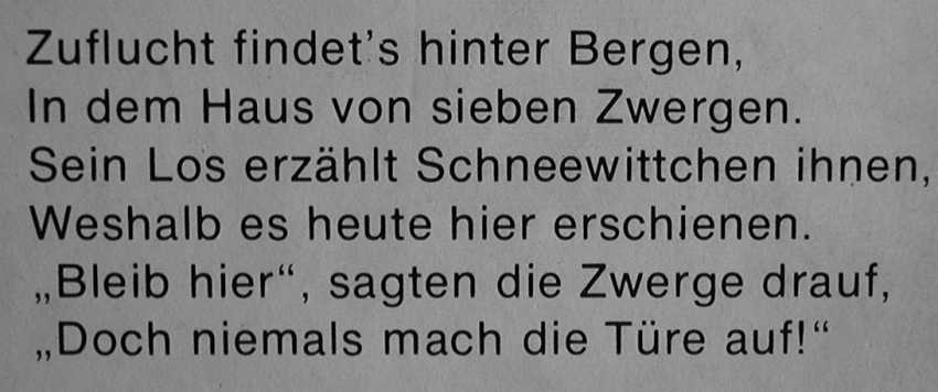 Bilderbücher 60iger Schneewittchen