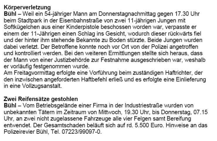 In der Presse gefunden Juli2010 www.eichwaelder.de