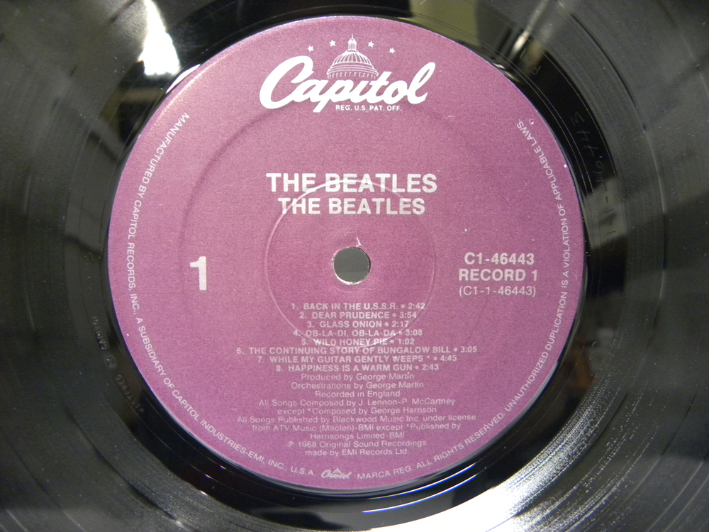 THE BEATLES WHITE ALBUM C146443 Stereo Purple Capitol Label