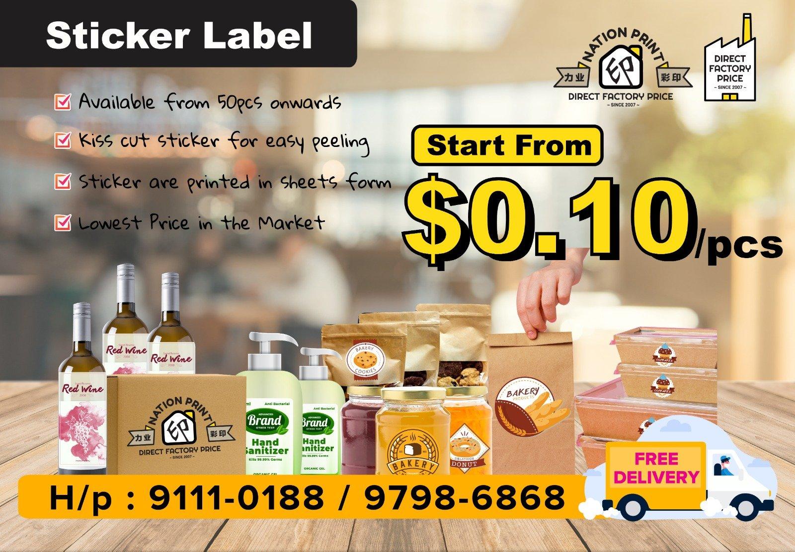 Label Sticker Printing Singapore, Sticker Printing in Singapore