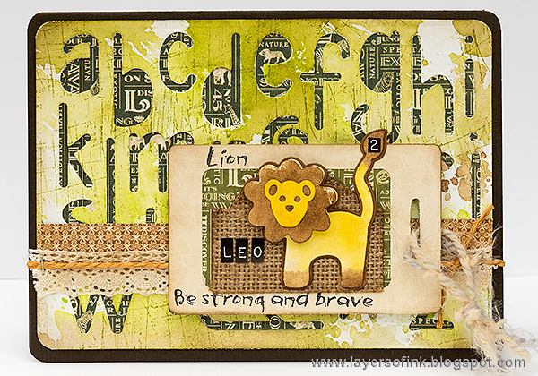 More Sizzix Card Making Ideas: Lion Birthday Card Tutorial by Anna-Karin Evaldsson