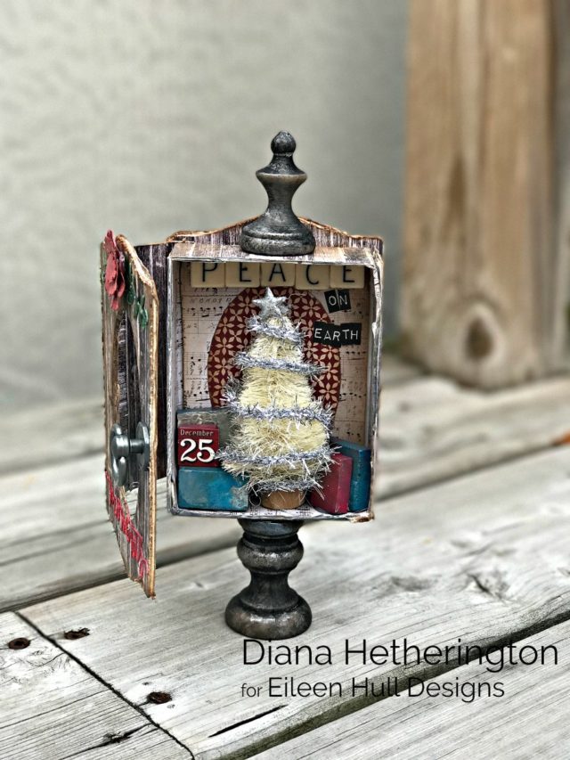 Book Club Sizzix Collection Project Ideas: Trinket Box and Frame Holiday Vignette by Diana Hetherington