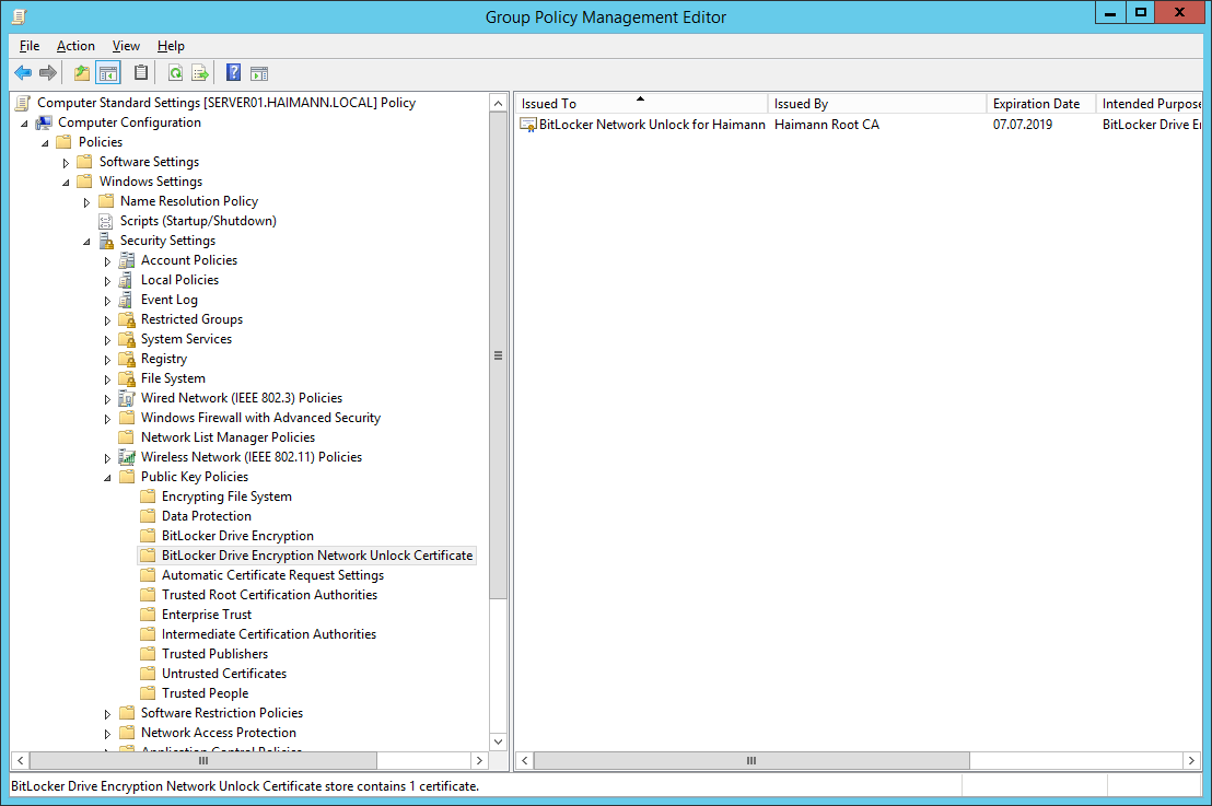 BitLocker Network Unlock konfigurieren mit Windows 8.1Ein einfaches