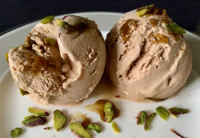 Mozart Eis mit Nougat, Marzipan und Pistazie(nVariegato) Rezept Eis Rezepte 👌 Eis selber