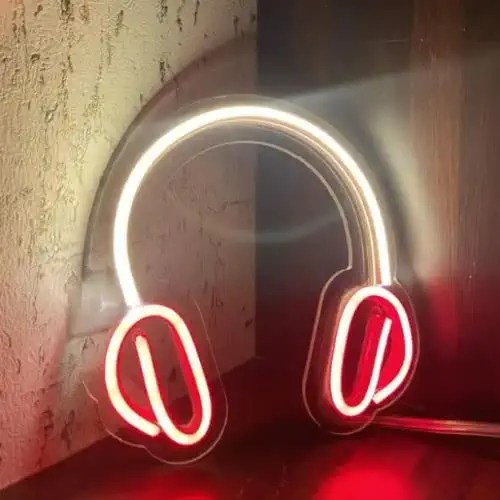 Headphone Neon Light Eitheo