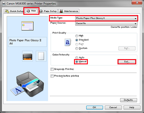 Windows 11 under print preference color option is not available
