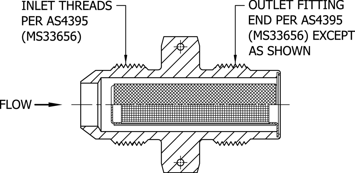 84410 Extended Length Filter Fitting, Flared Ejay Filtration Inc