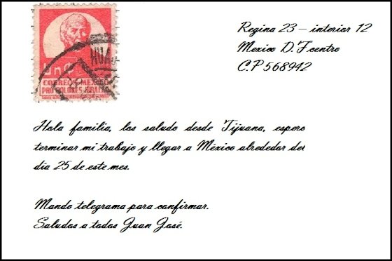 Ejemplo de Postal