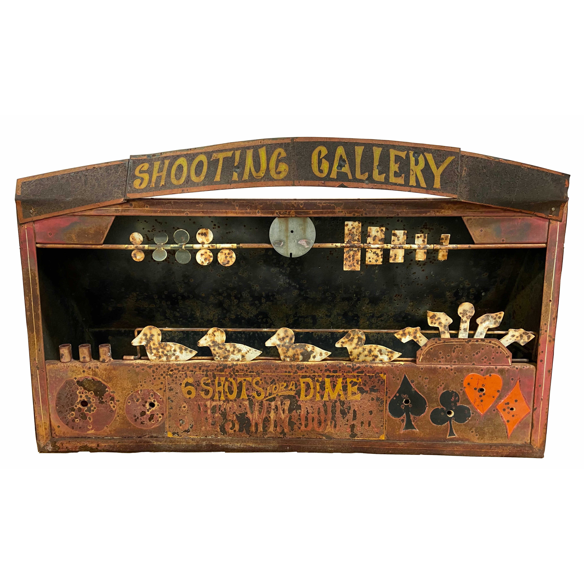 Antique Shooting Gallery 6 Shots For A Dime EJ'S Auction & Appraisal