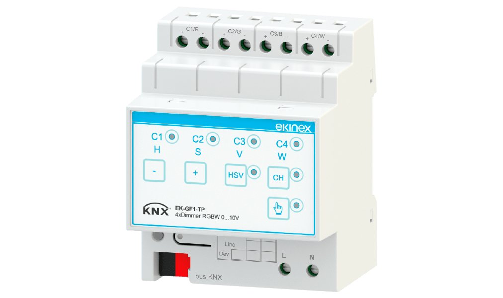 Universal KNX 2 and 4channel dimmers Ekinex