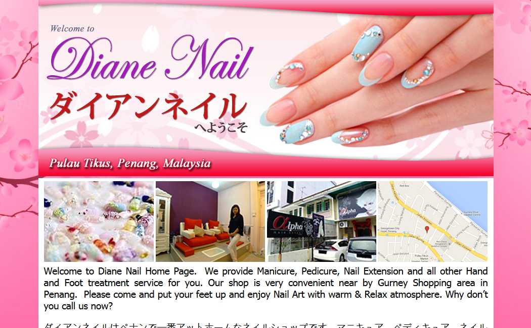 Diane Nail Eko Solution Penang Website Design
