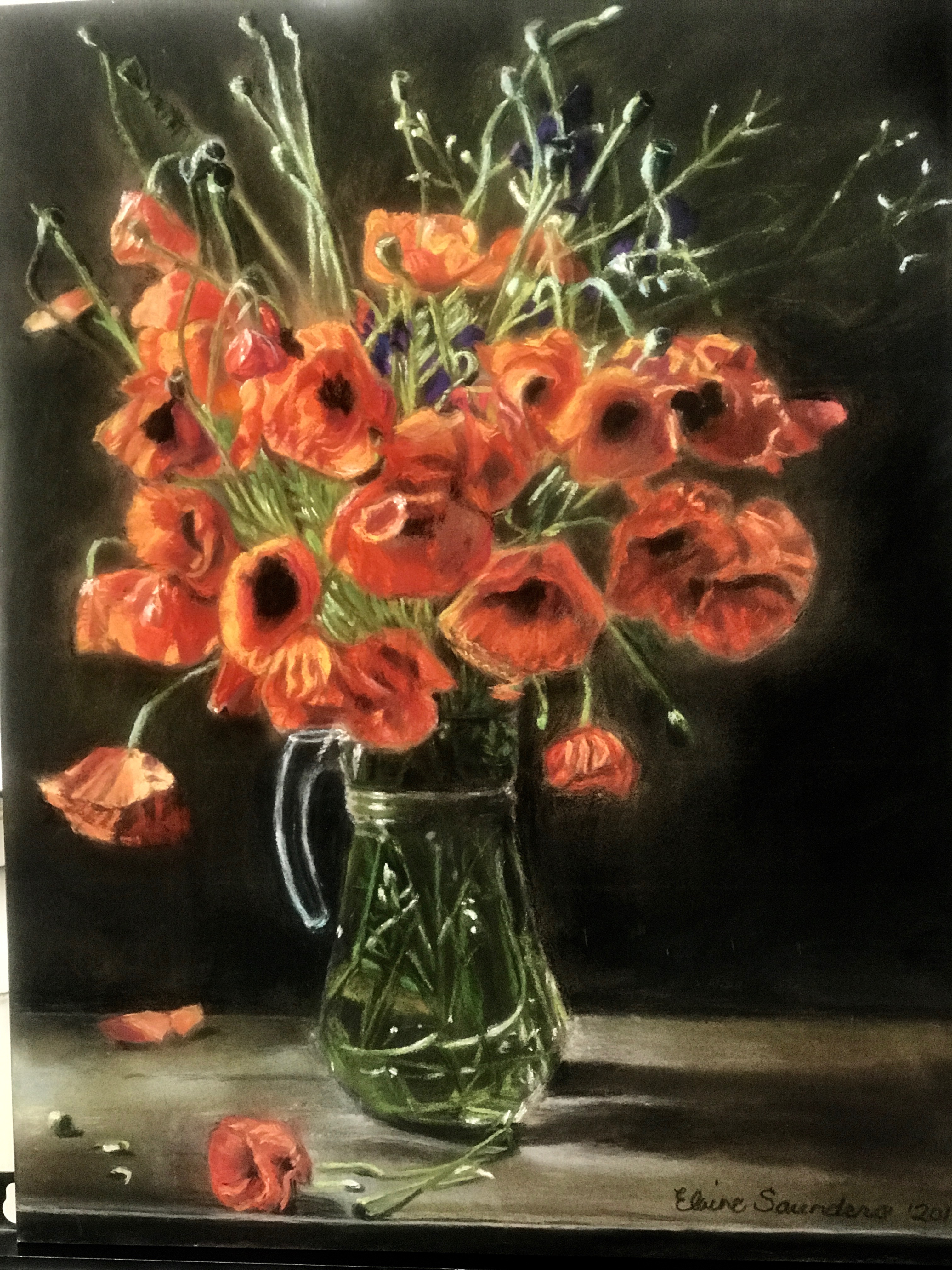 pastel Still life paintings/ elaine saunders fine art