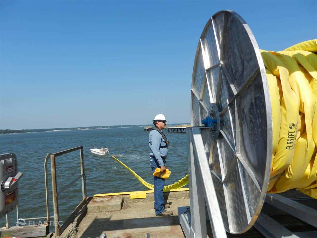 Boom Reels Oil Spill Containment Boom Elastec