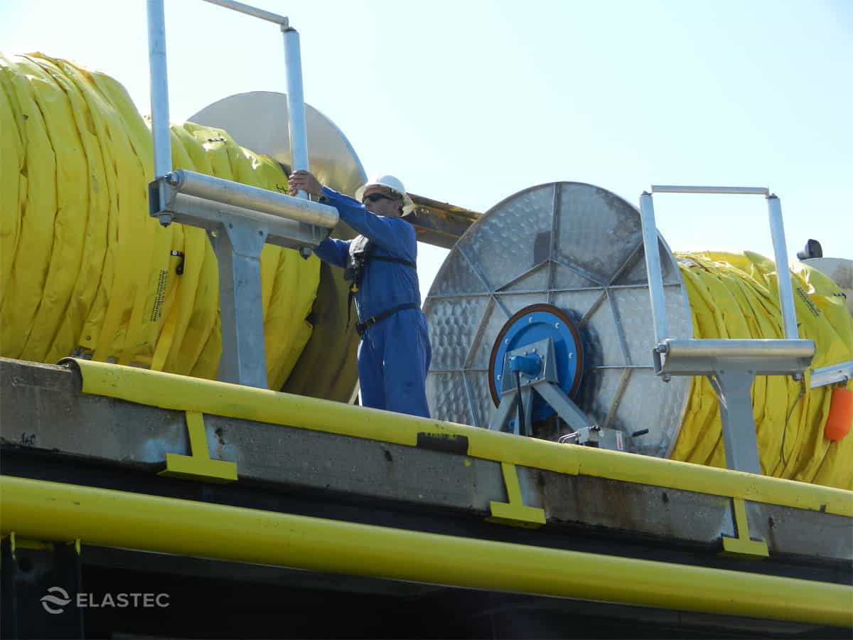 Boom Reels Oil Spill Containment Boom Elastec