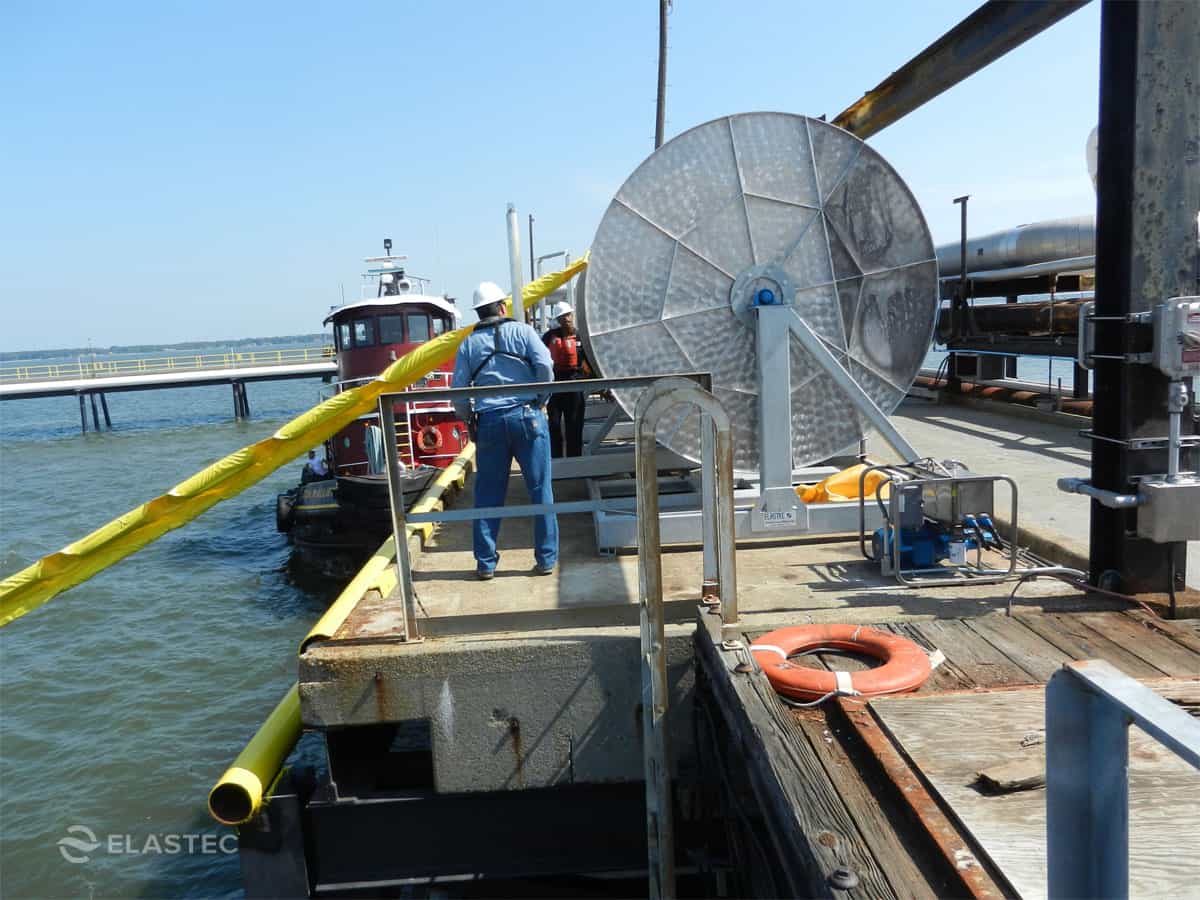Boom Reels Oil Spill Containment Boom Elastec