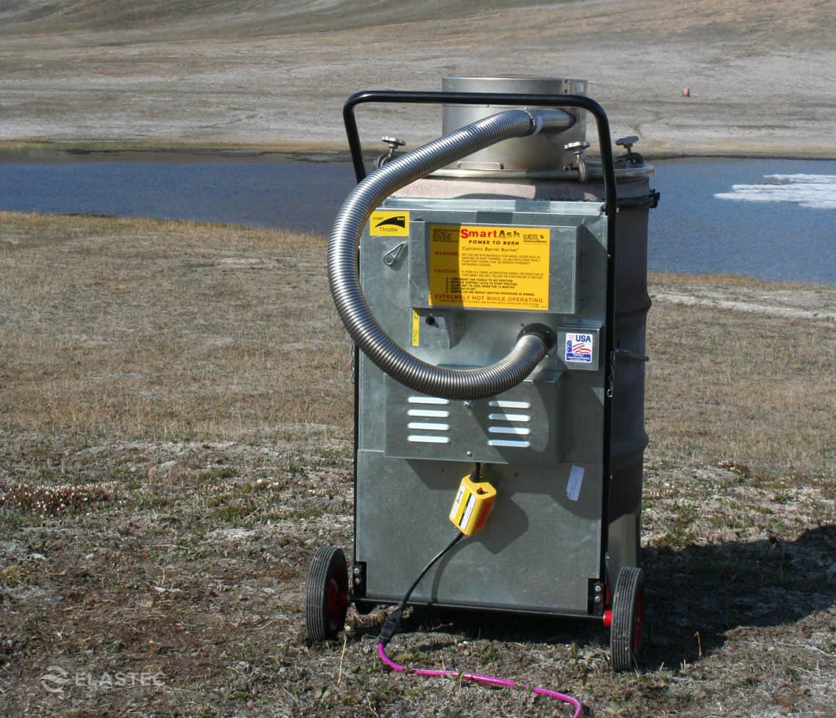 SmartAsh Cyclonic Barrel Burner | Portable Incinerator | Elastec