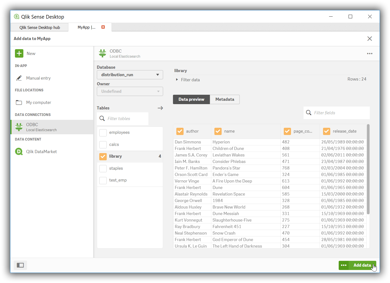 Qlik Sense Desktop Elasticsearch Guide [8.15] Elastic