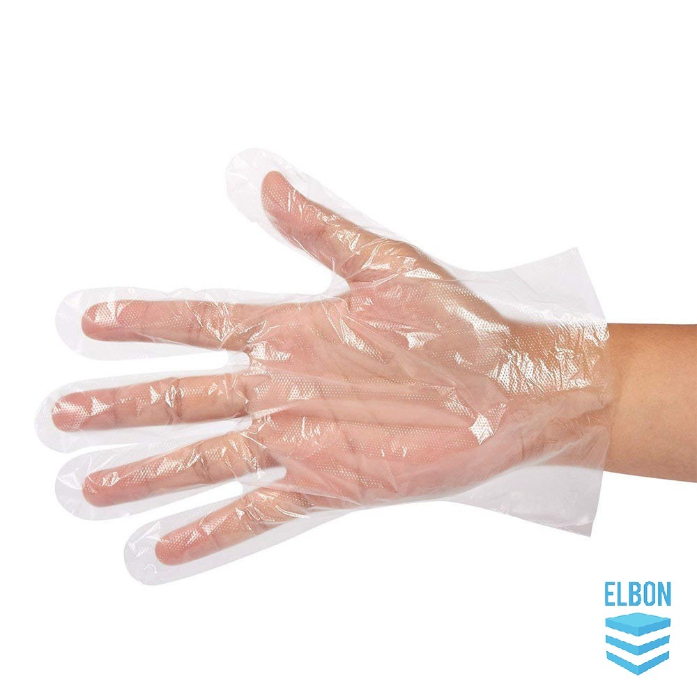 Disposable Polythene Clear Plastic Gloves Elbon