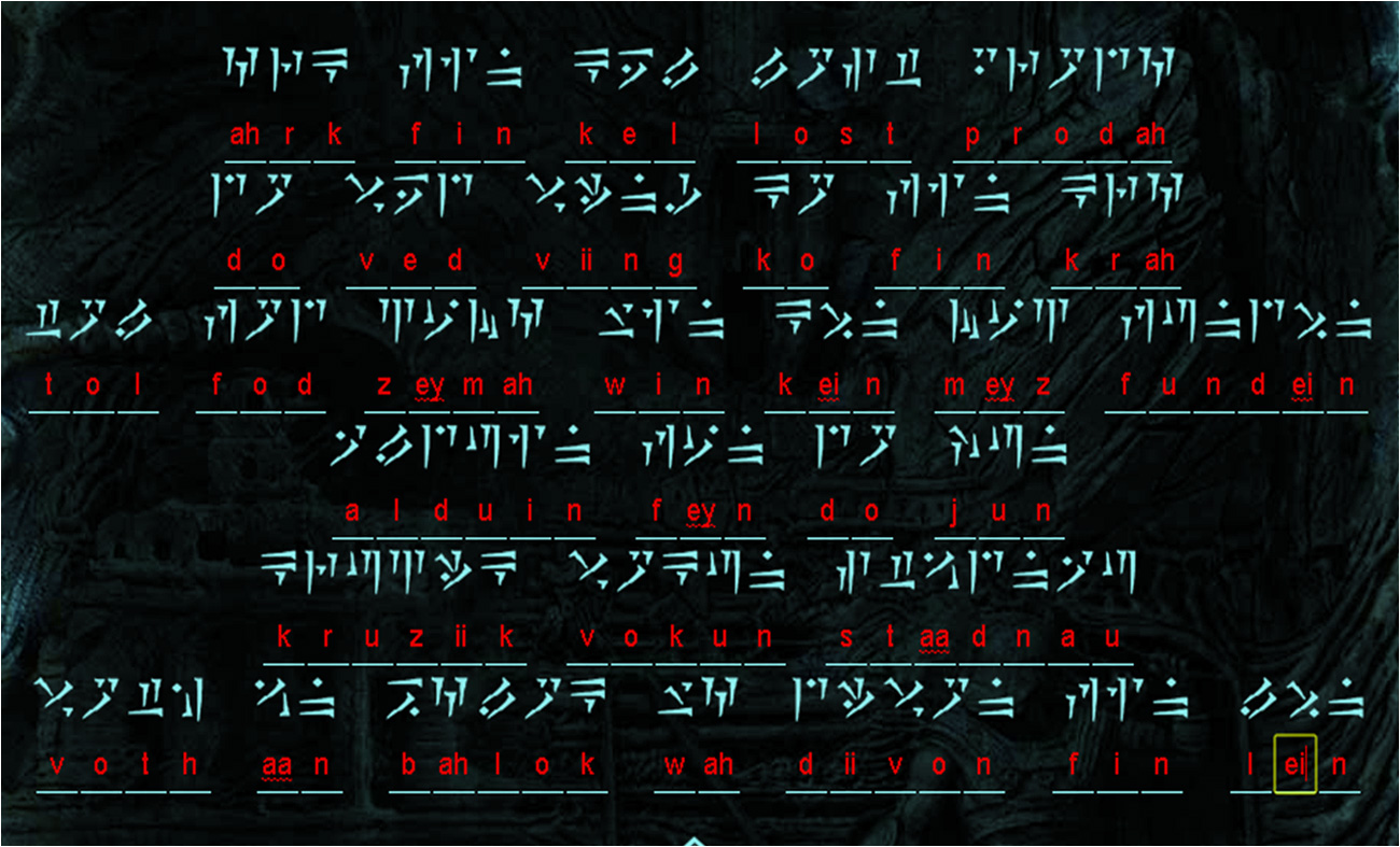 Skyrim le code déchiffré