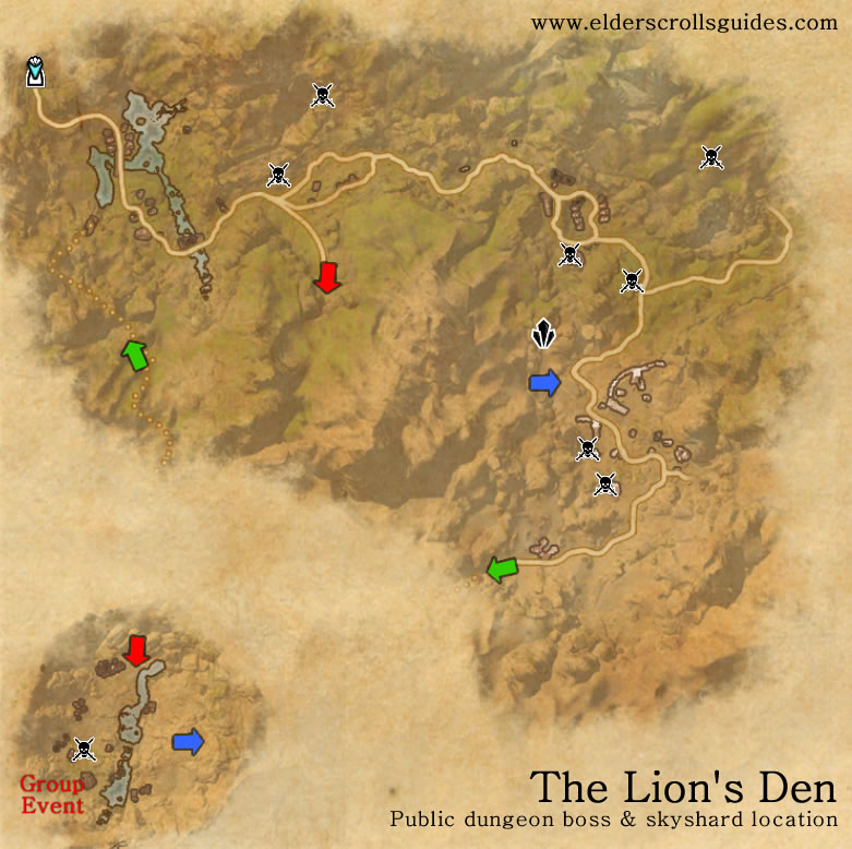 The Lion’s Den public dungeon map Elder Scrolls Online Guides