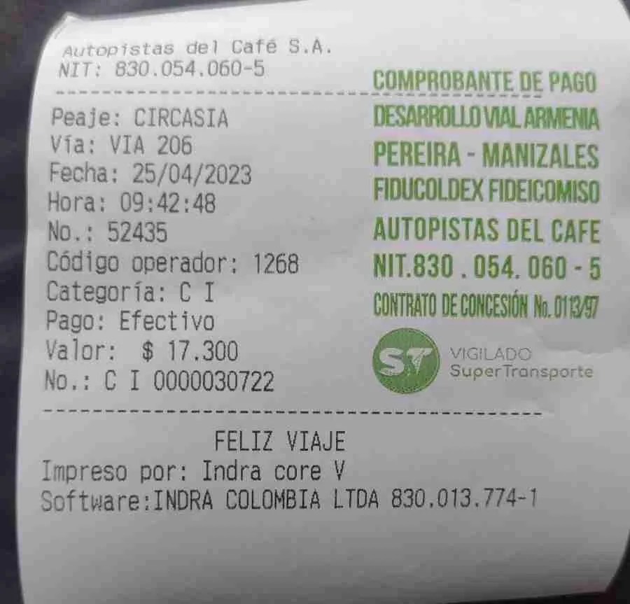 Discount of 58 on the toll rate of Cerritos II and Circasia, has not