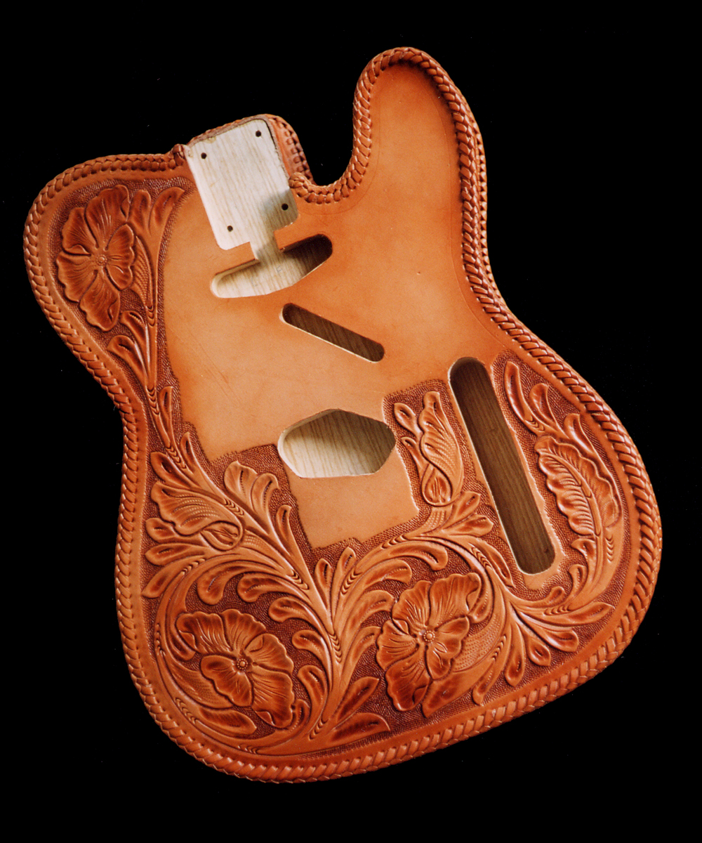 HandTooled Leather "Tele" Body « El Dorado Leather Guitar Straps