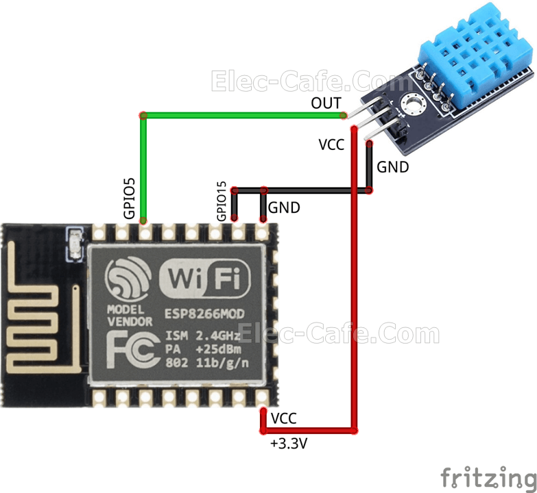 ESP8266 ESP12E and DHT11 Sensor on Home Assistant (ESPHome)