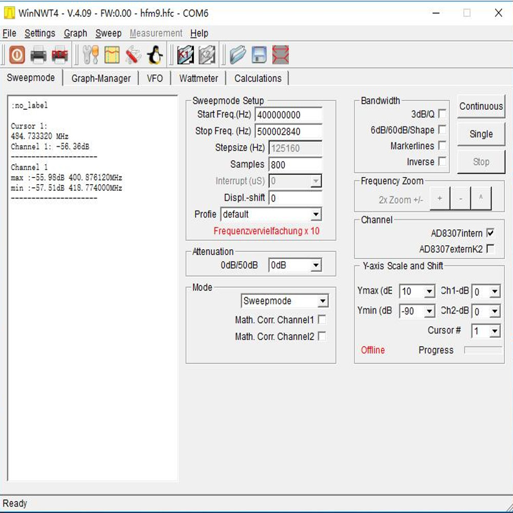 Analyzer USB LTDZ 354400M Signal Source with Tracking Source Module RF