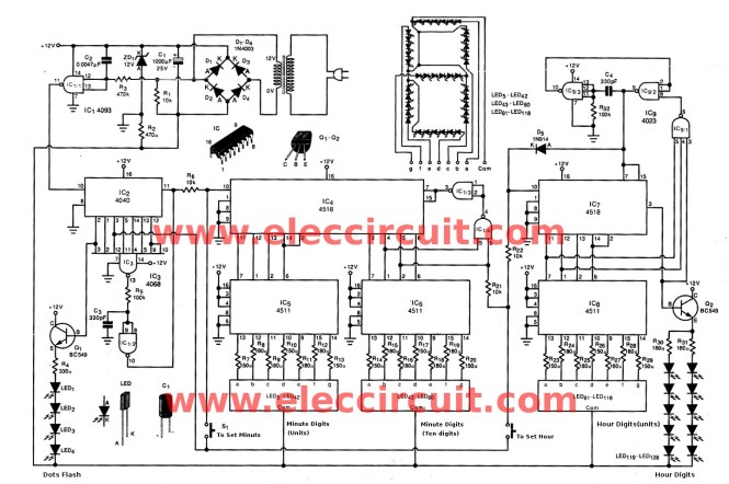 Digital Clock With Alarm Circuit Diagram | Unique Alarm Clock