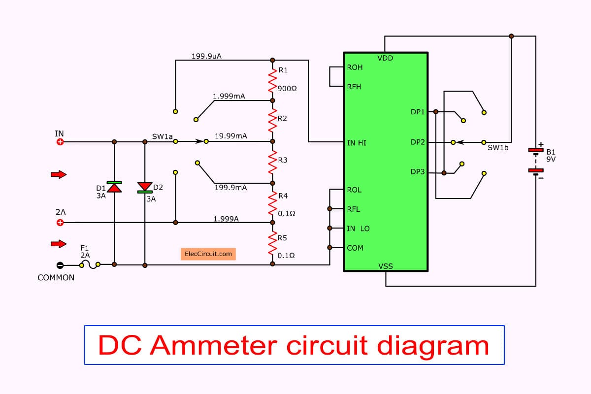 Digital Ampere Meter Circuit Diagram - Wiring Digital and Schematic