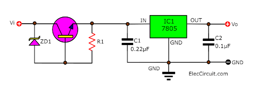 7805 Datasheet Voltage Regulator Ic Pinout And Example Circuits