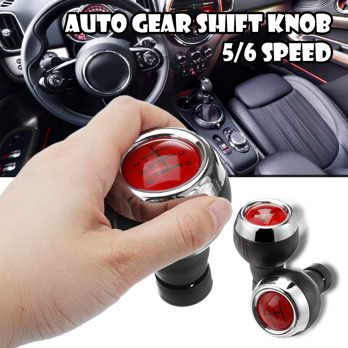 5 6 Speed Gear Shift Knob Leather for MINI COOPER R55 R56 R57 R58 R59