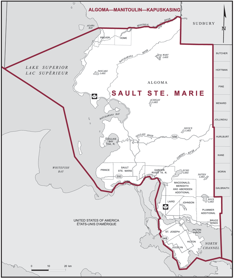 Sault Ste Marie On Map Sault Ste. Marie | Maps Corner | Elections Canada Online