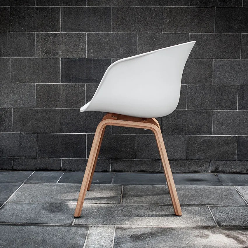 White Scandinavian Chair Electra Exhibitions