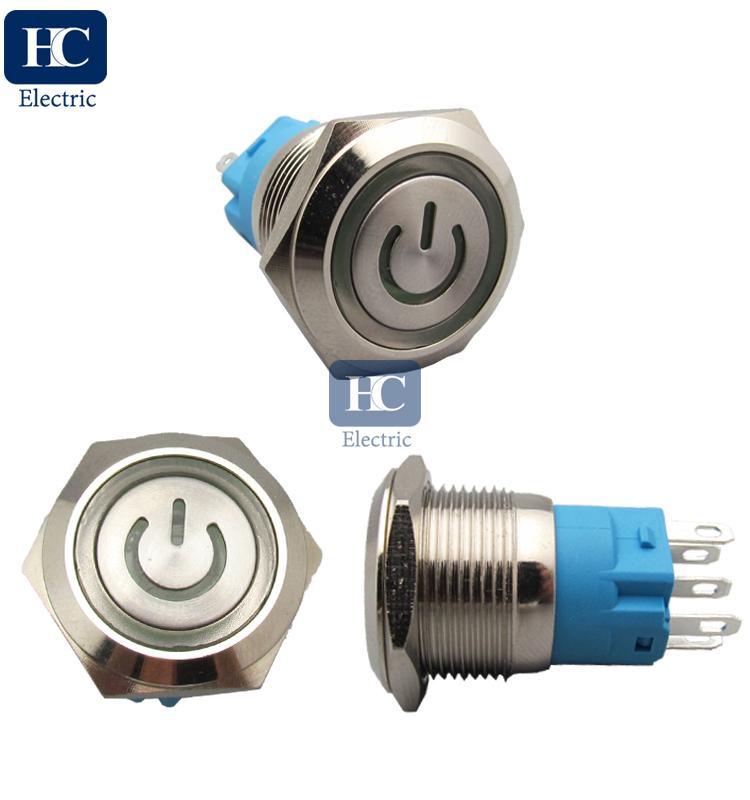 Pushbutton Switches Business & Industrial 2 Pcs 19mm latching Stainless
