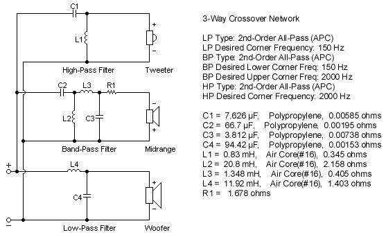 3 way 2nd order crossover - ECN Electrical Forums
