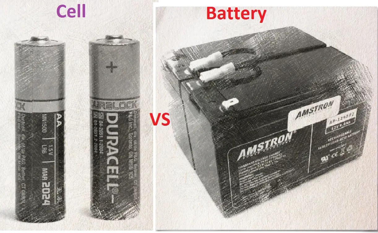 Difference Between Cell and Battery Electrical4u
