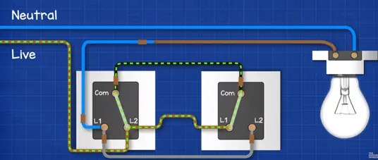 2 Way Switch Connection 3 Type Of Two Circuit Diagram Explanation Electrical4u