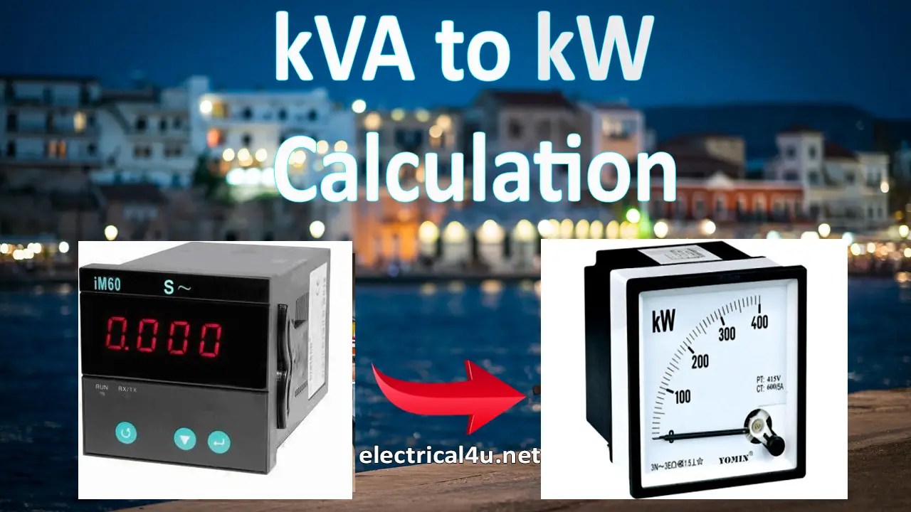 kVA to kW Conversion Calculator Online Apparant Power to Real Power