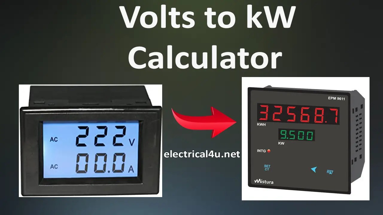 Volts to kilowatts Conversion Calculator V to kW