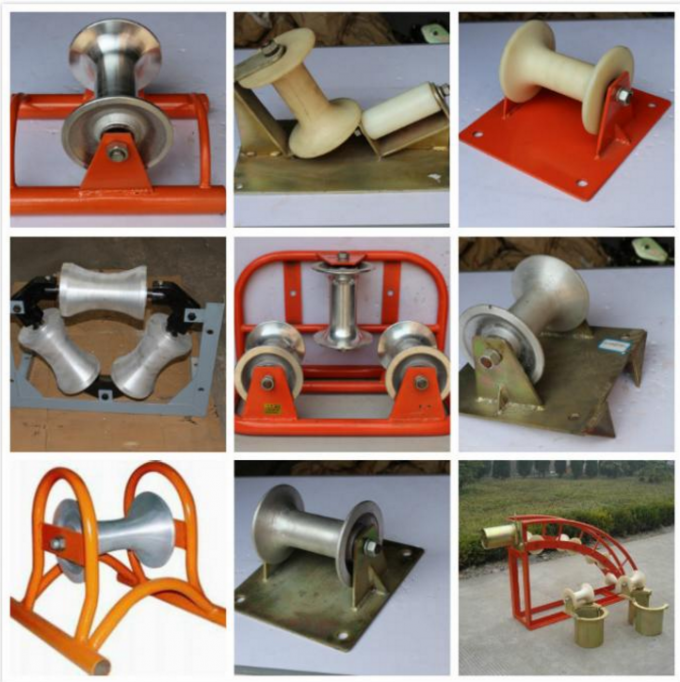 Straight Line Cable Laying Roller , Wear Resistant Cable Pulling Rollers