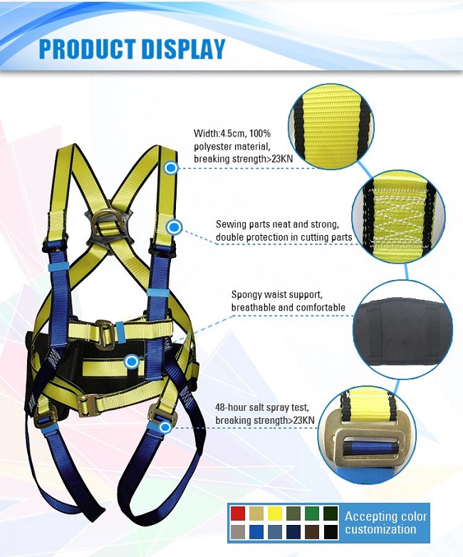 Lineman Safety Harness Construction Safety Tools 100 Polyester Safety Belt