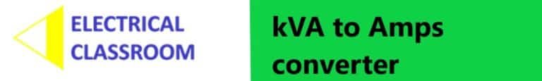 kVA to Amps kVA to Amperes converter