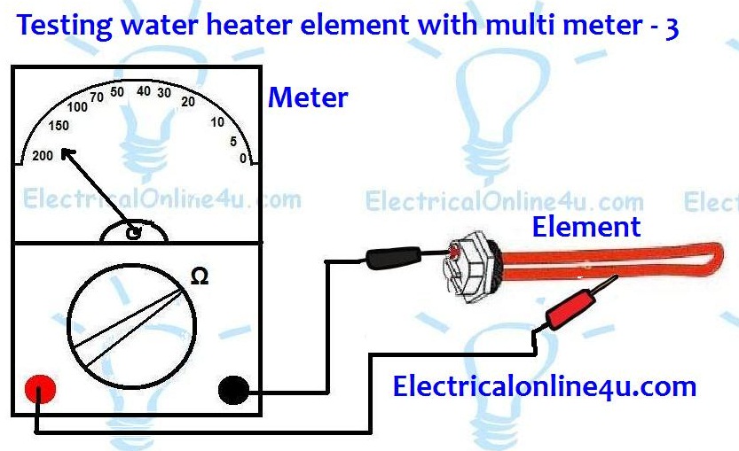 Testing Water Heater Element Using Multimeter or Ohm meter Electrical