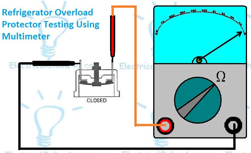 Refrigerator Overload Protector Testing Using Multimeter Electrical
