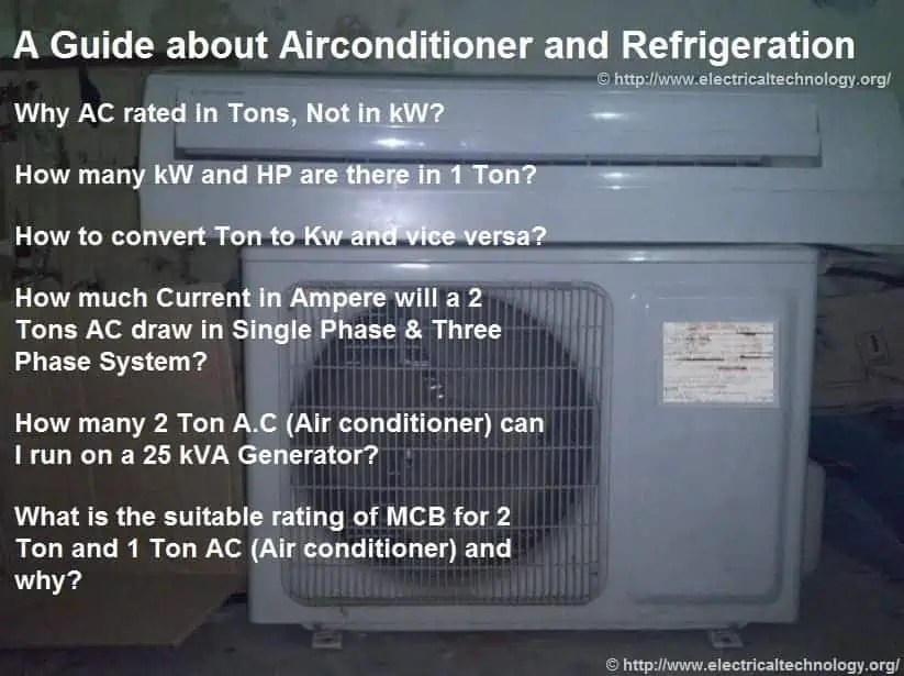 Why AC rated in Tons, Not in kW or kVA? A Guide about Airconditioner