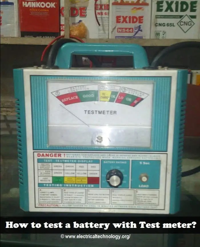 How to Test a Battery using Test Meter?