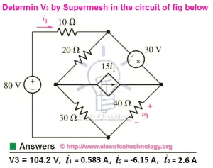 SUPERMESH Circuit Analysis | Step by Step with Solved Example