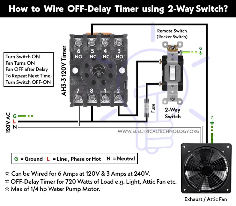 How to Wire OFFDelay Timer for 120V and 240V Load Circuits?